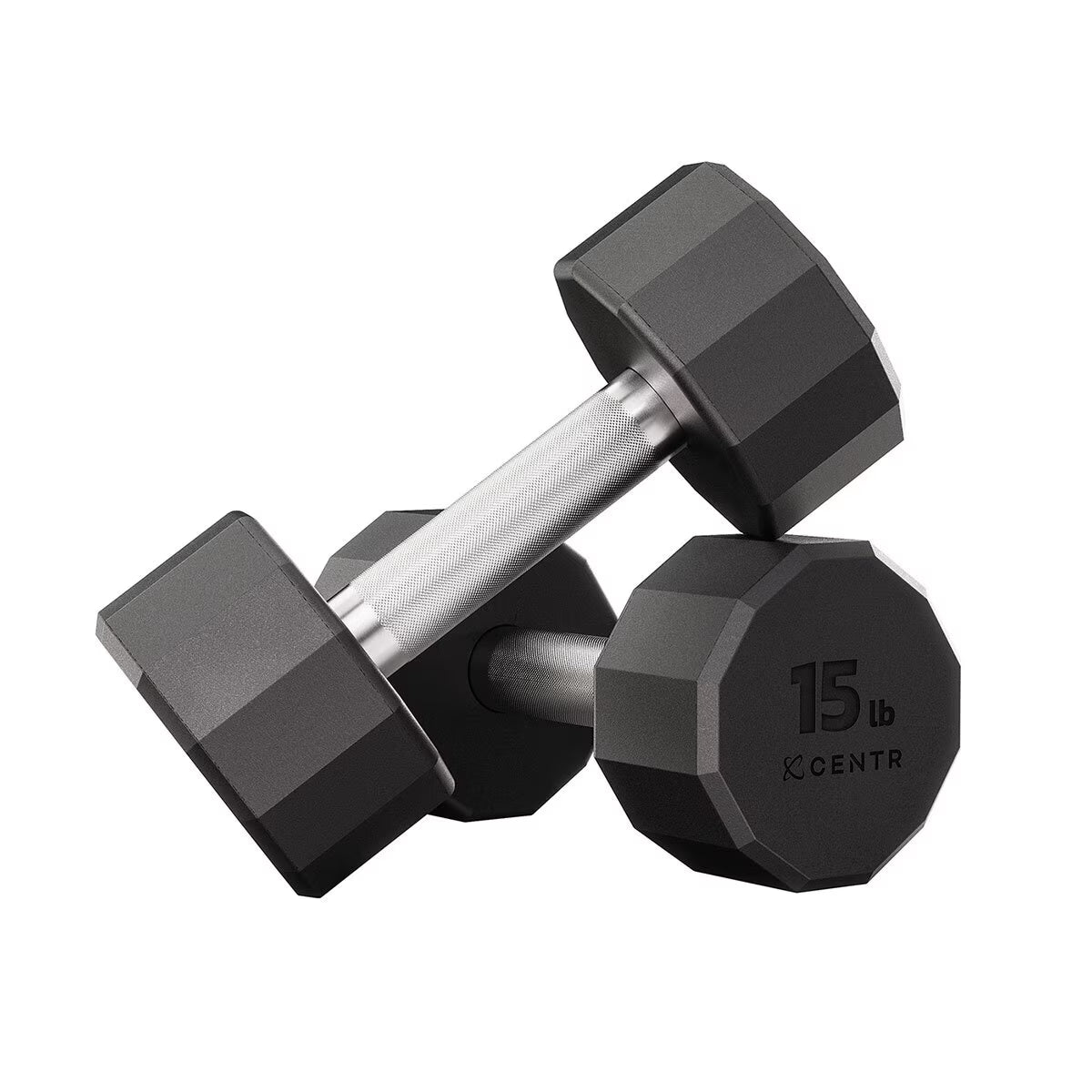 210Lbs (95Kg) Rubber Dumbbell Set with Weight Rack