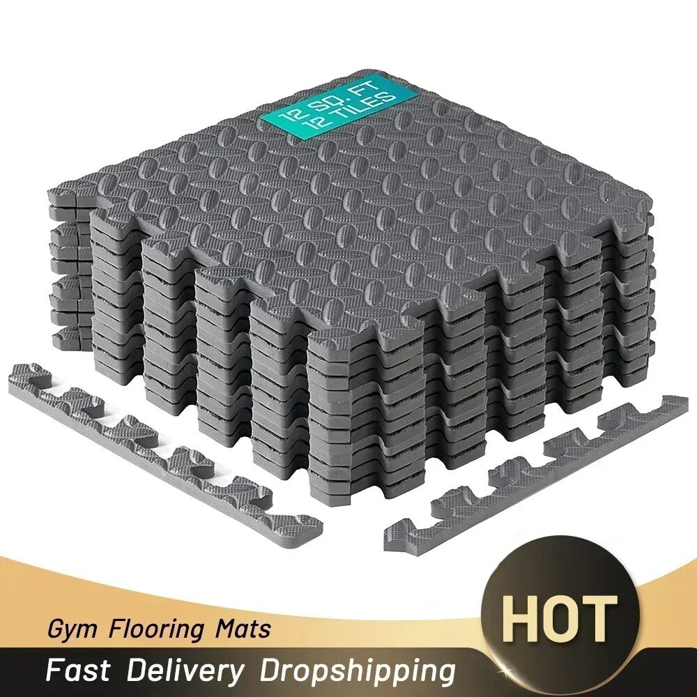 EXTRA THICK GYM FLOORING INTERLOCKING FLOOR MATS EVA SOFT FOAM MAT YOGA TILES UK