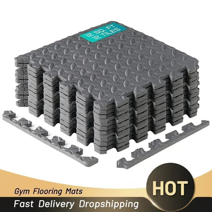 EXTRA THICK GYM FLOORING INTERLOCKING FLOOR MATS EVA SOFT FOAM MAT YOGA TILES UK
