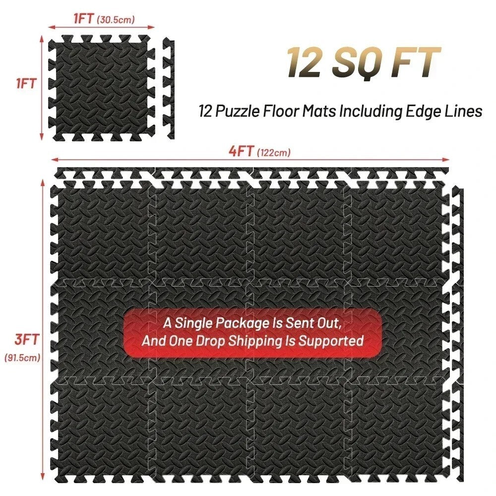 EXTRA THICK GYM FLOORING INTERLOCKING FLOOR MATS EVA SOFT FOAM MAT YOGA TILES UK