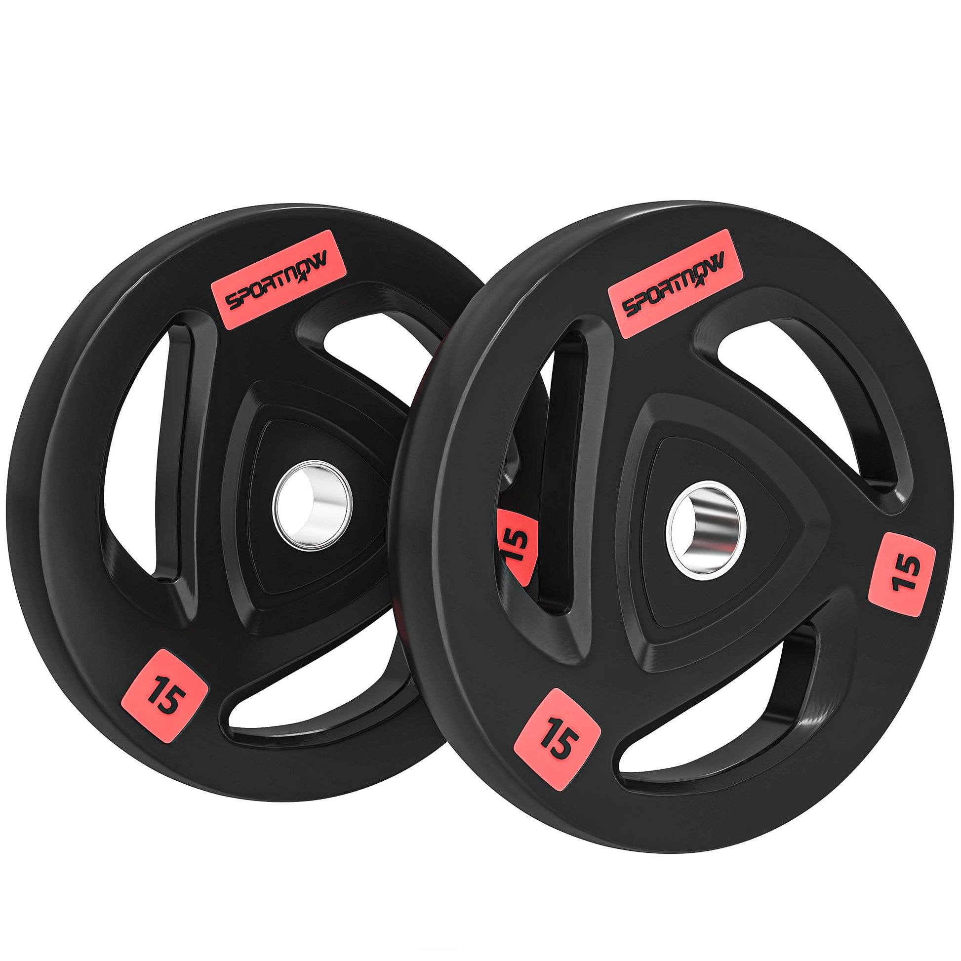 Olympic Weight Plates, Tri-Grip Barbell Weights Set with 2'' Holes