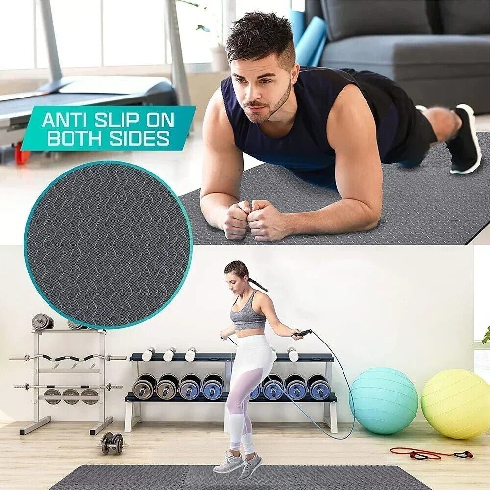 EXTRA THICK GYM FLOORING INTERLOCKING FLOOR MATS EVA SOFT FOAM MAT YOGA TILES UK