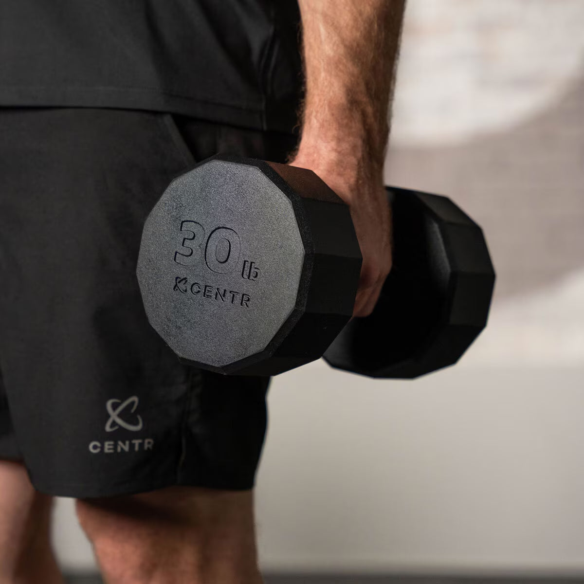 210Lbs (95Kg) Rubber Dumbbell Set with Weight Rack