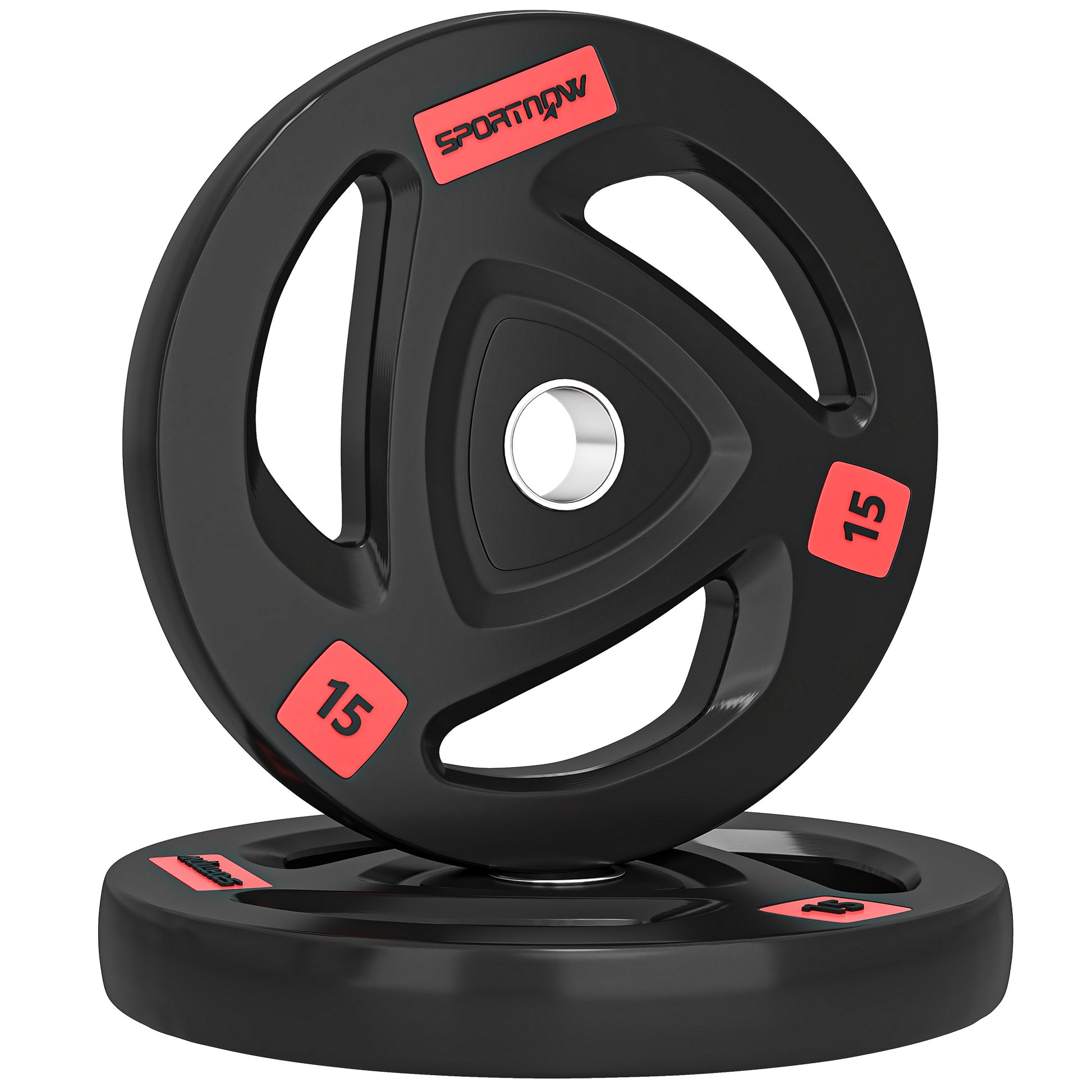 Olympic Weight Plates, Tri-Grip Barbell Weights Set with 2'' Holes